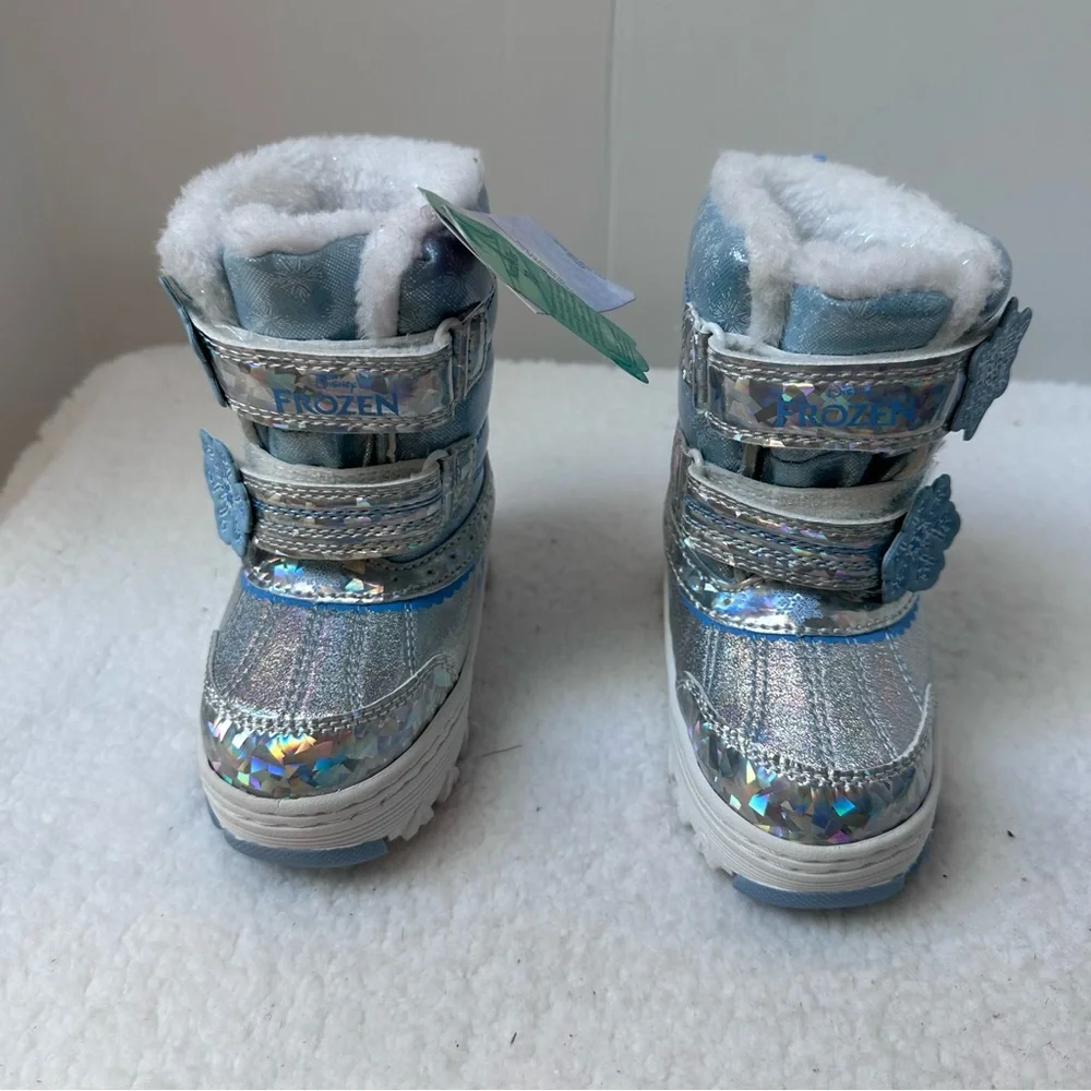 Toddler Disney Frozen Shimmering Blue Snow Boots